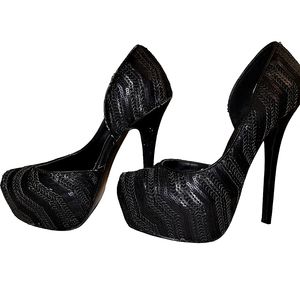 Sequined Steve Madden Platfotm Stilletto Heels